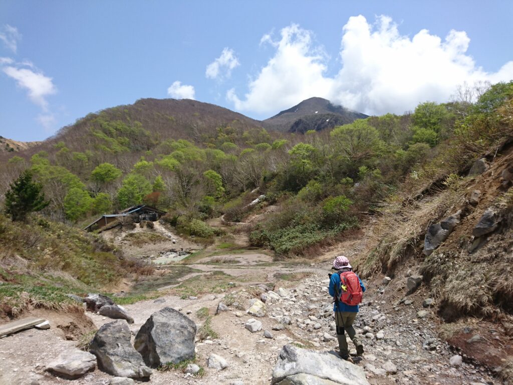 磐梯山八方台登山口 中の湯跡