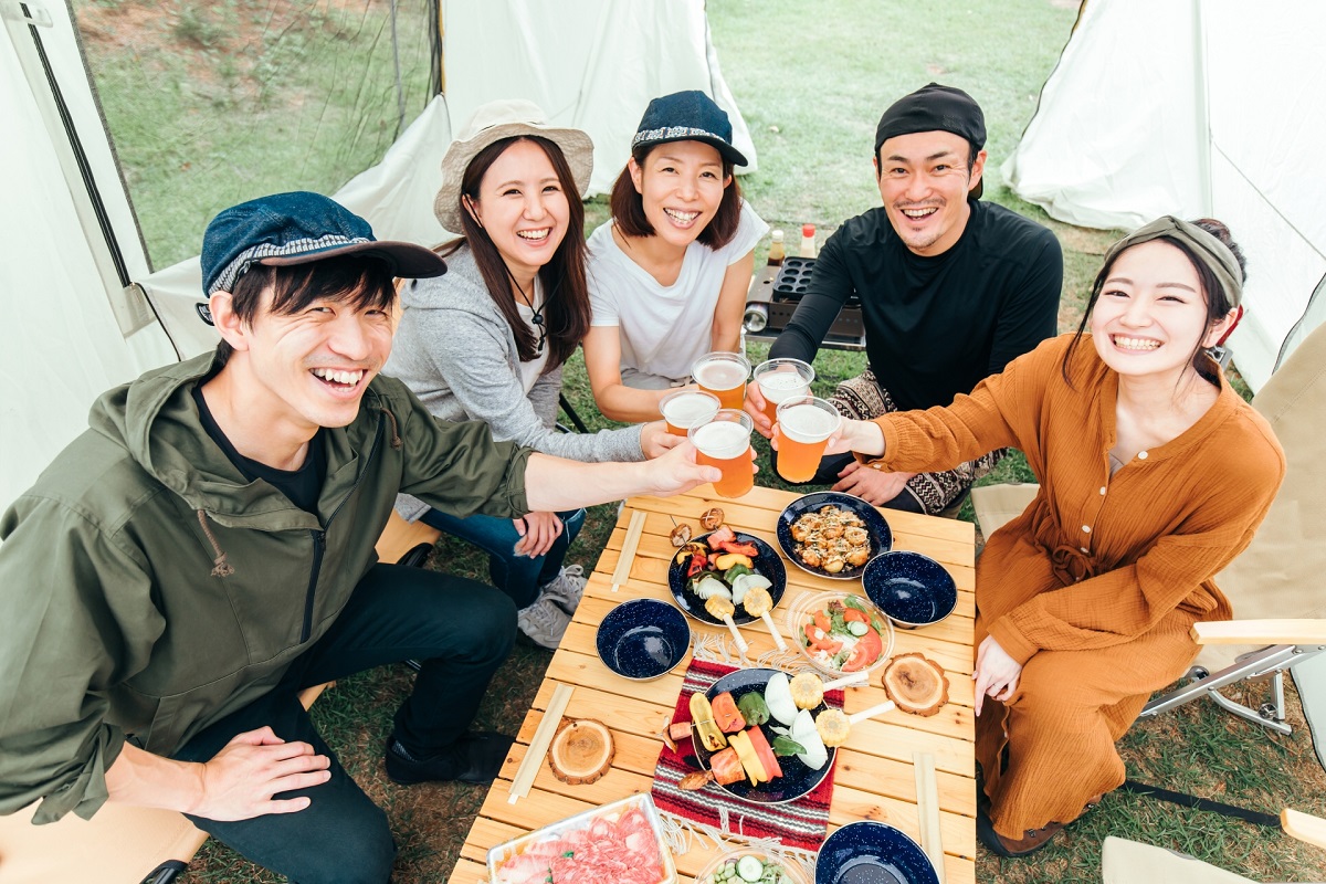 BBQでの乾杯